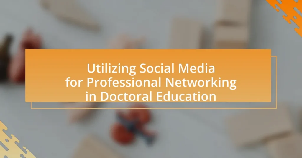 Utilizing Social Media for Professional Networking in Doctoral Education