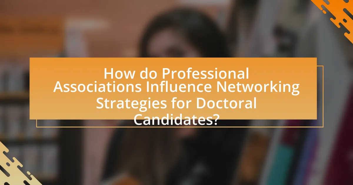 How do Professional Associations Influence Networking Strategies for Doctoral Candidates?