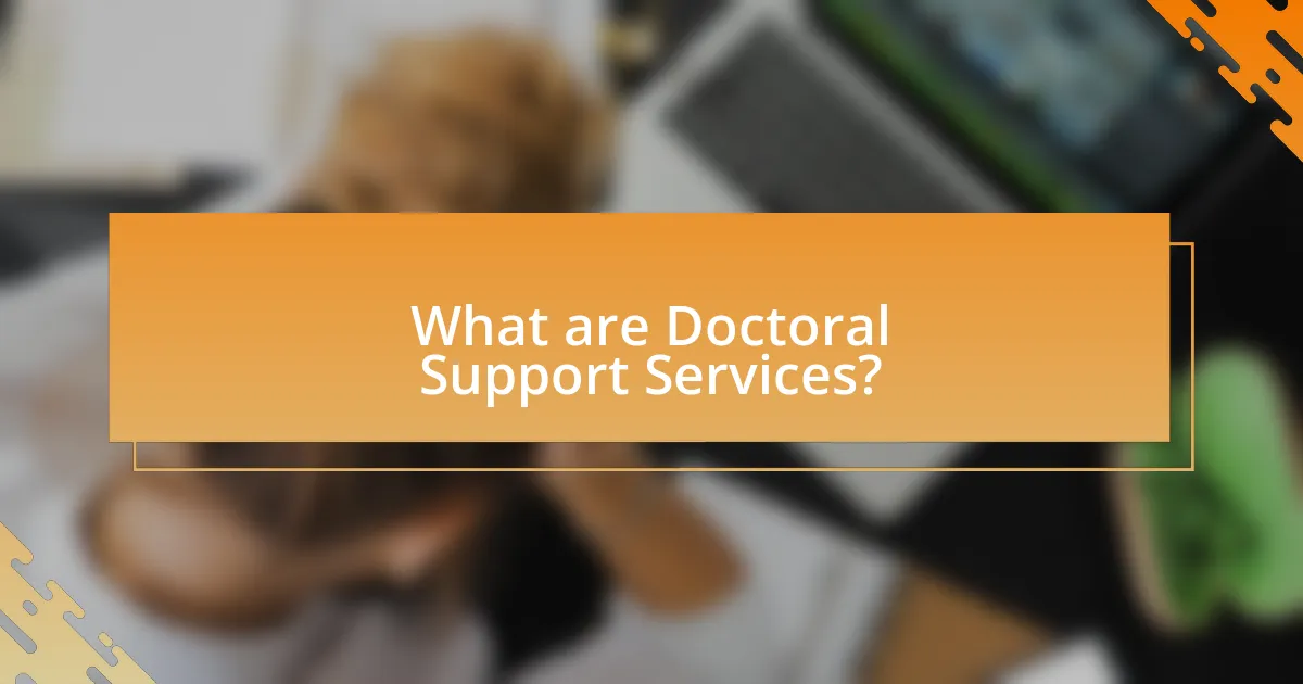 What are Doctoral Support Services?