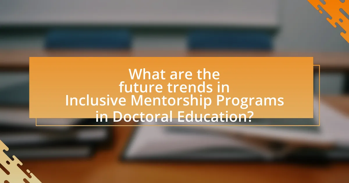 What are the future trends in Inclusive Mentorship Programs in Doctoral Education?