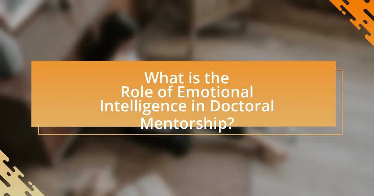 What is the Role of Emotional Intelligence in Doctoral Mentorship?
